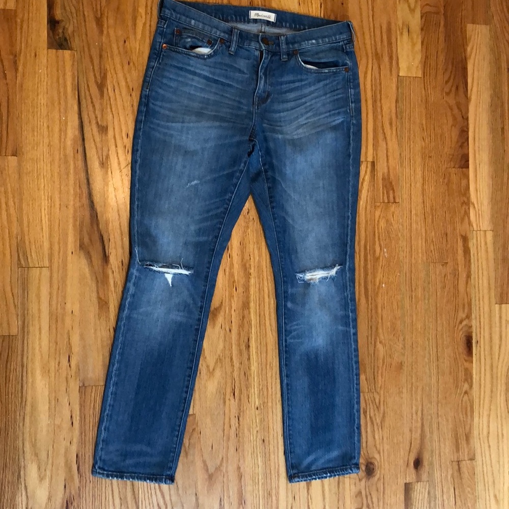 Madewell slim boy jeans size 28 distressed